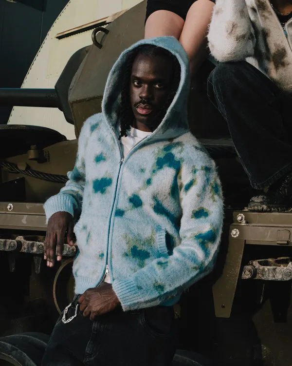 Aqua knitted zip - Crewneck District