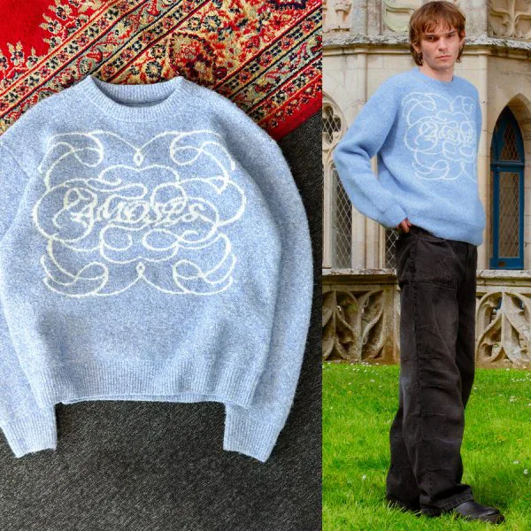 Azure fluffy knit - Crewneck District